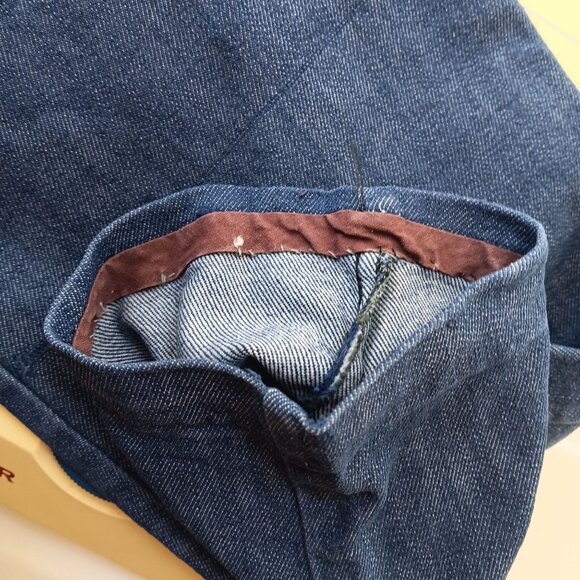 24x25 Vintage 1970's High-Waisted Blue Denim Jeans Pykettes Stretch Hippie - Picture 9 of 9